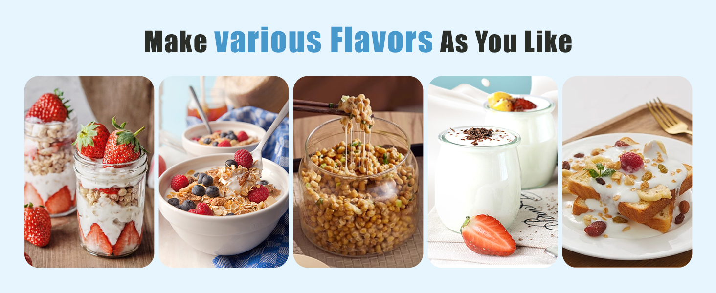 You can customize different flavored yogurts to your liking.