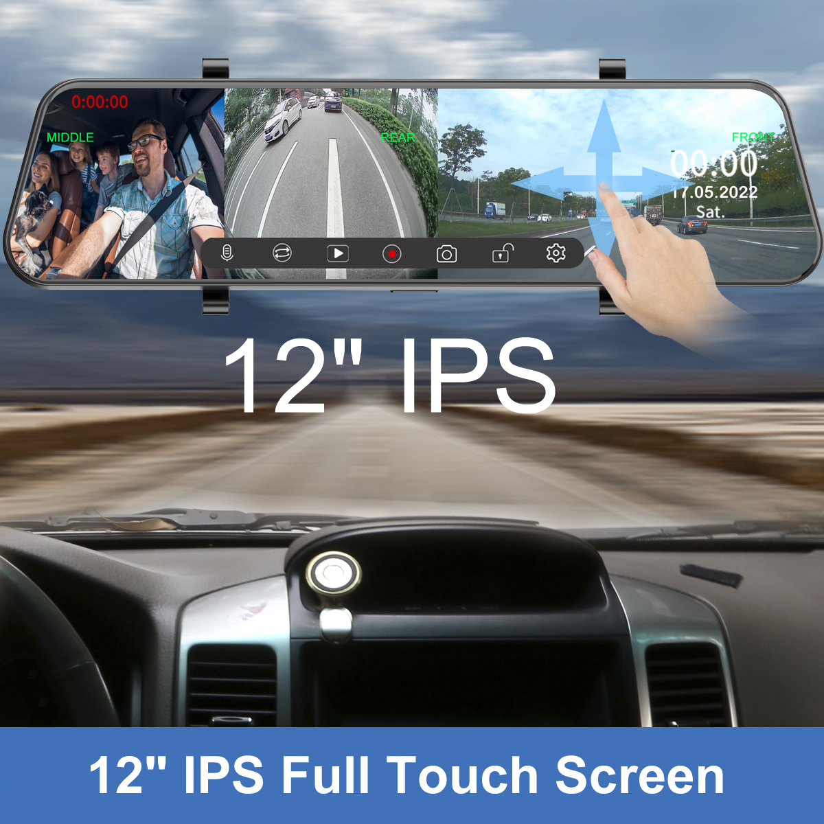 12ines IPS Full Tough Screen