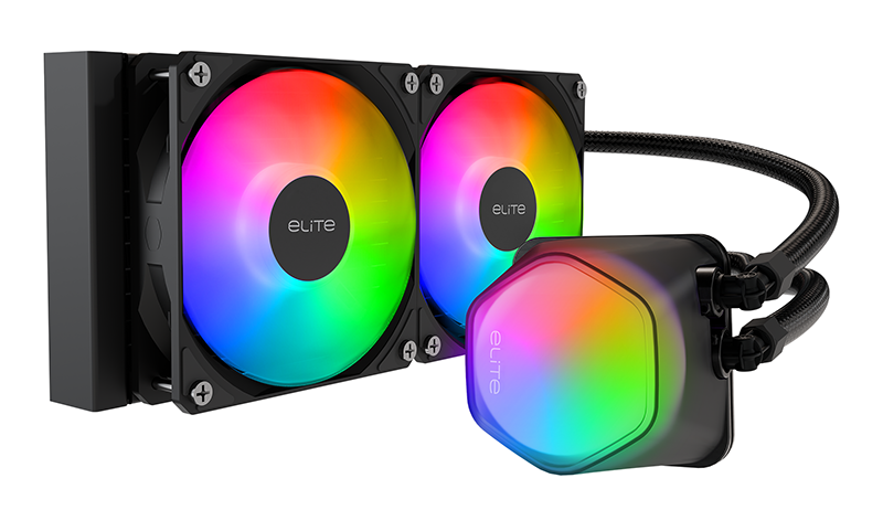 Cooler Master Elite Liquid 240 CPU AIO Cooler - Black