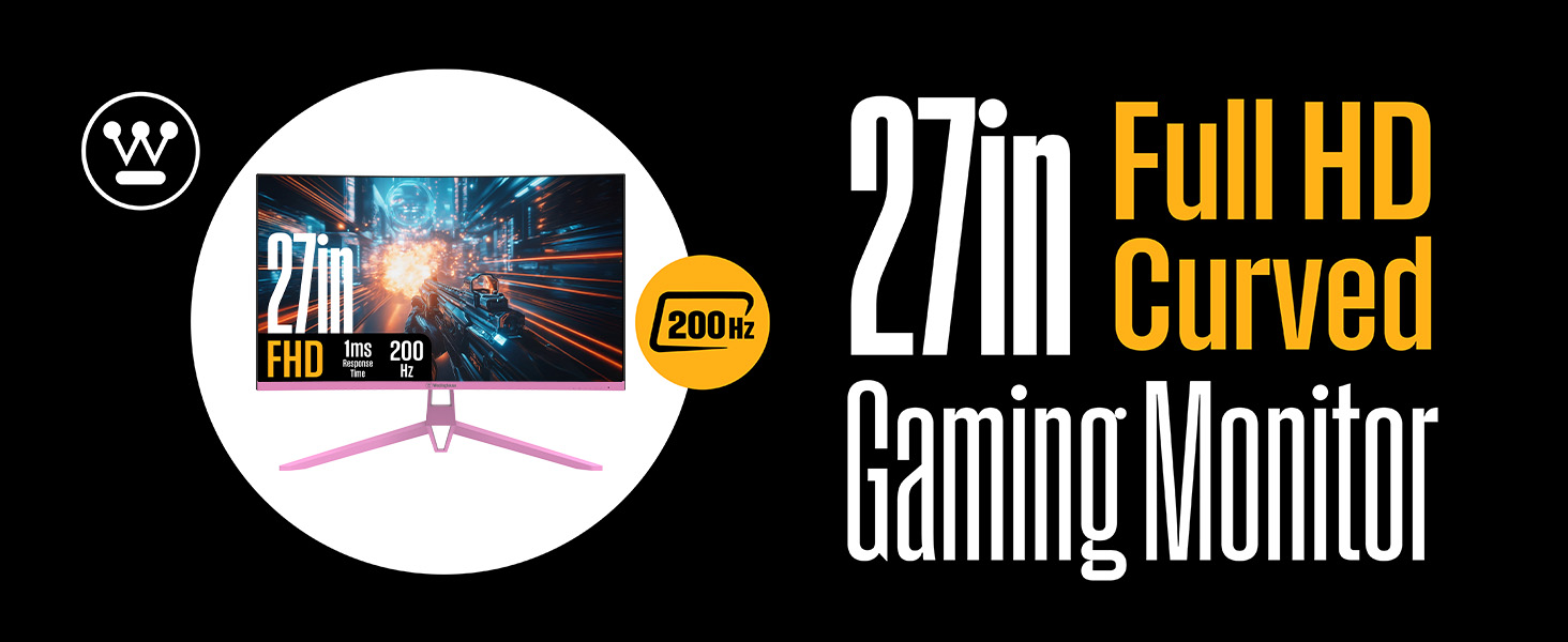 Westinghouse WC27RX6250P Pink Full HD Curved Gaming Monitor