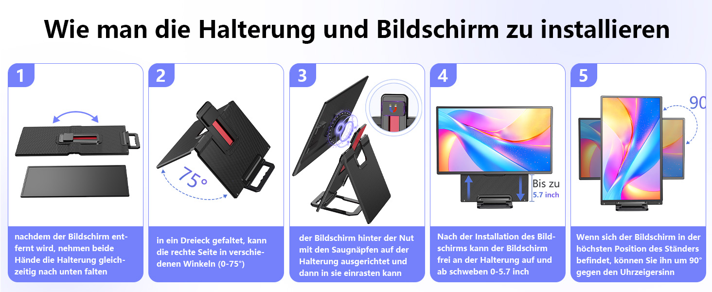How to install the bracket and screen