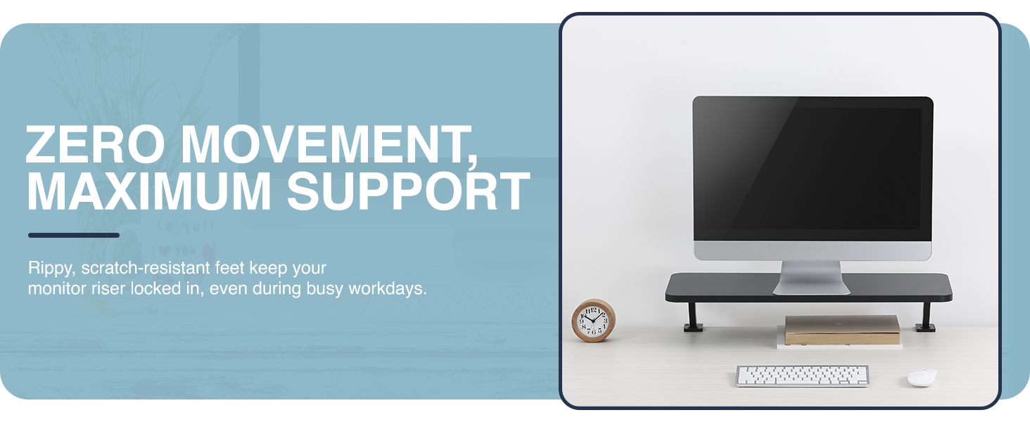 monitor riser, desk shelf, monitor stand, clamp-on shelf, ergonomic riser, space-saving shelf