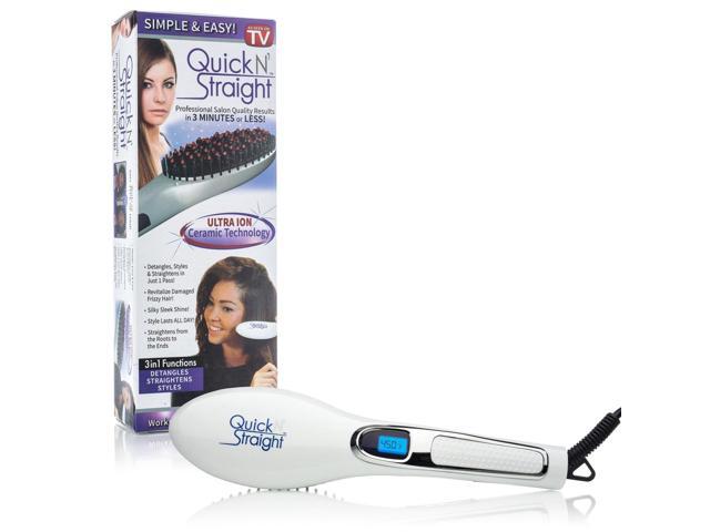 Seen On TV Quick N Straight Women's Electric Hair Brushes Ultra Ion Ceramic Straightening Brush