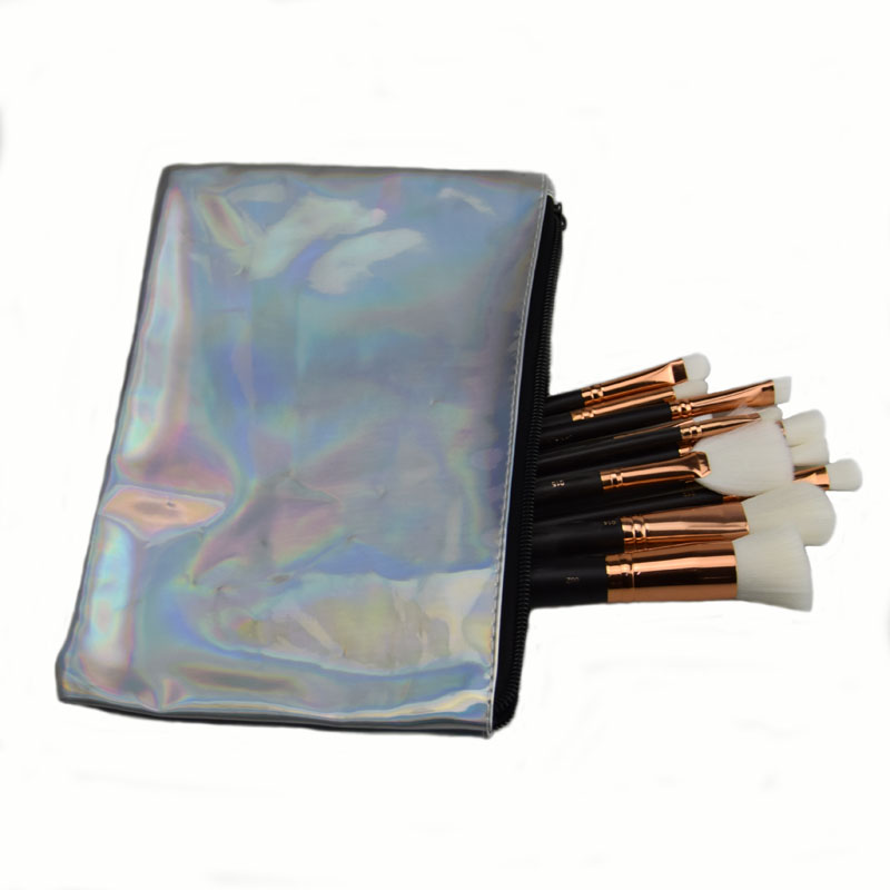 Silver PVC Makeup Bag