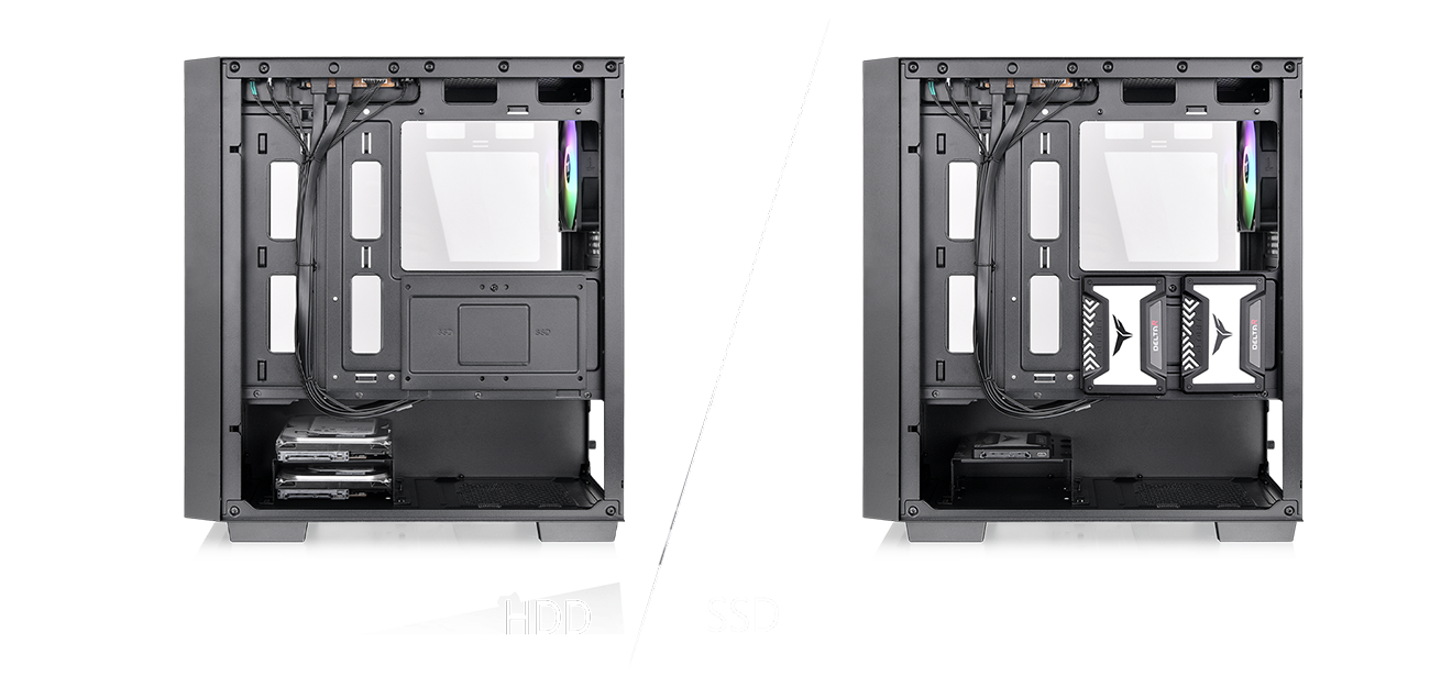 Thermaltake Versa H16 TG ARGB Black Micro ATX Tower Case