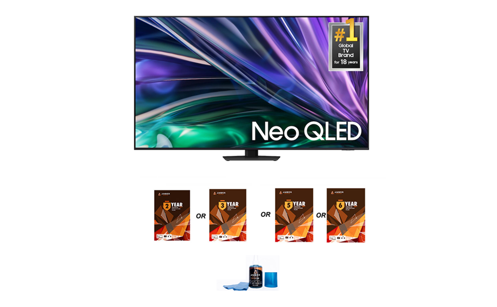 Samsung QN85DD Club TV with Amber Protection Extended Coverage and Amber Screen Cleaner