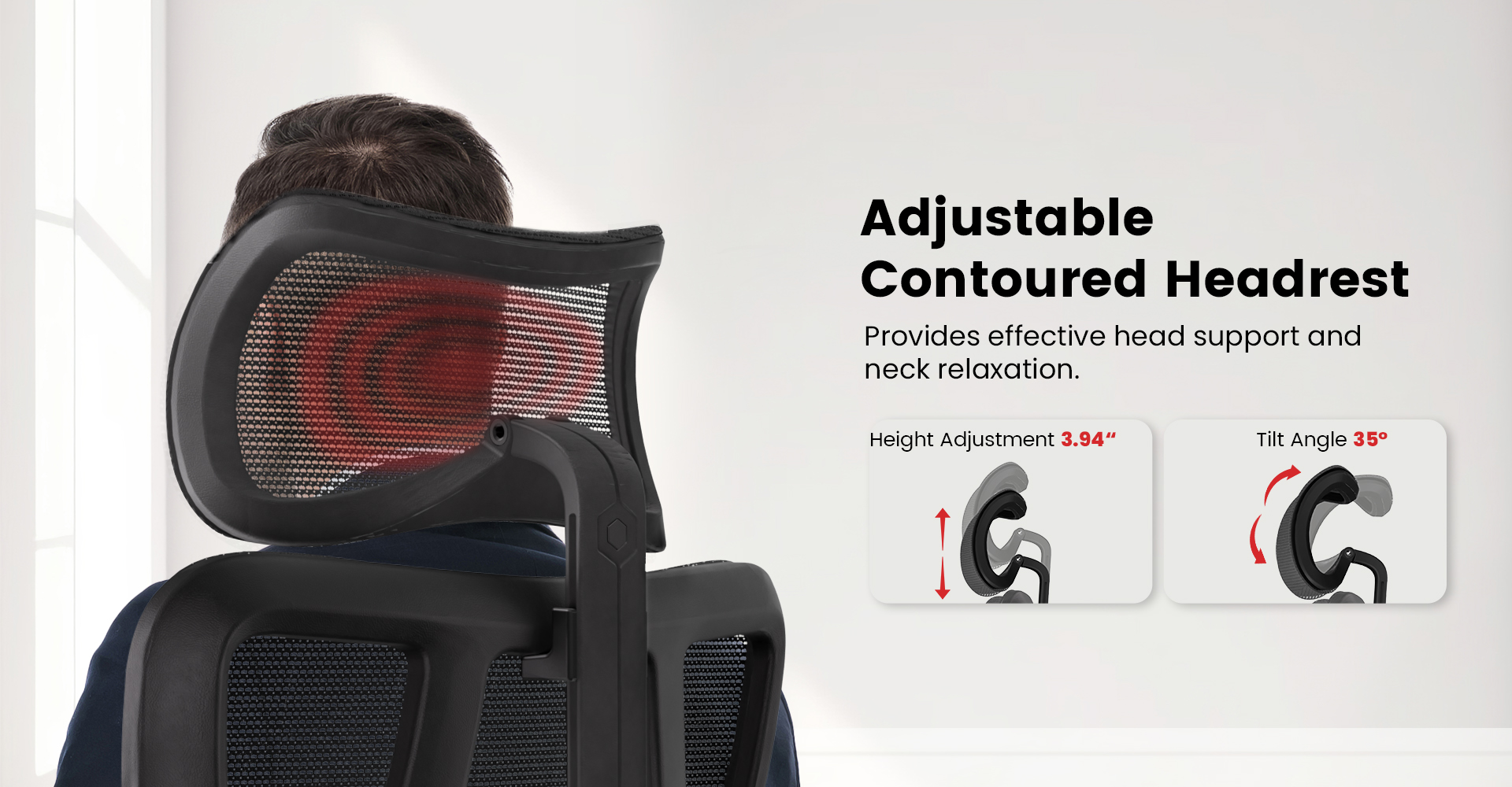 ACGAM High-Back Mesh Ergonomic Office Chair with 4D Lumbar Support