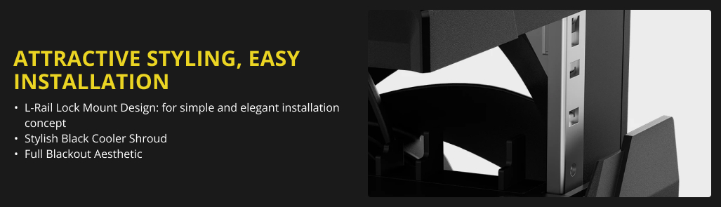Attractive styling, Easy installation