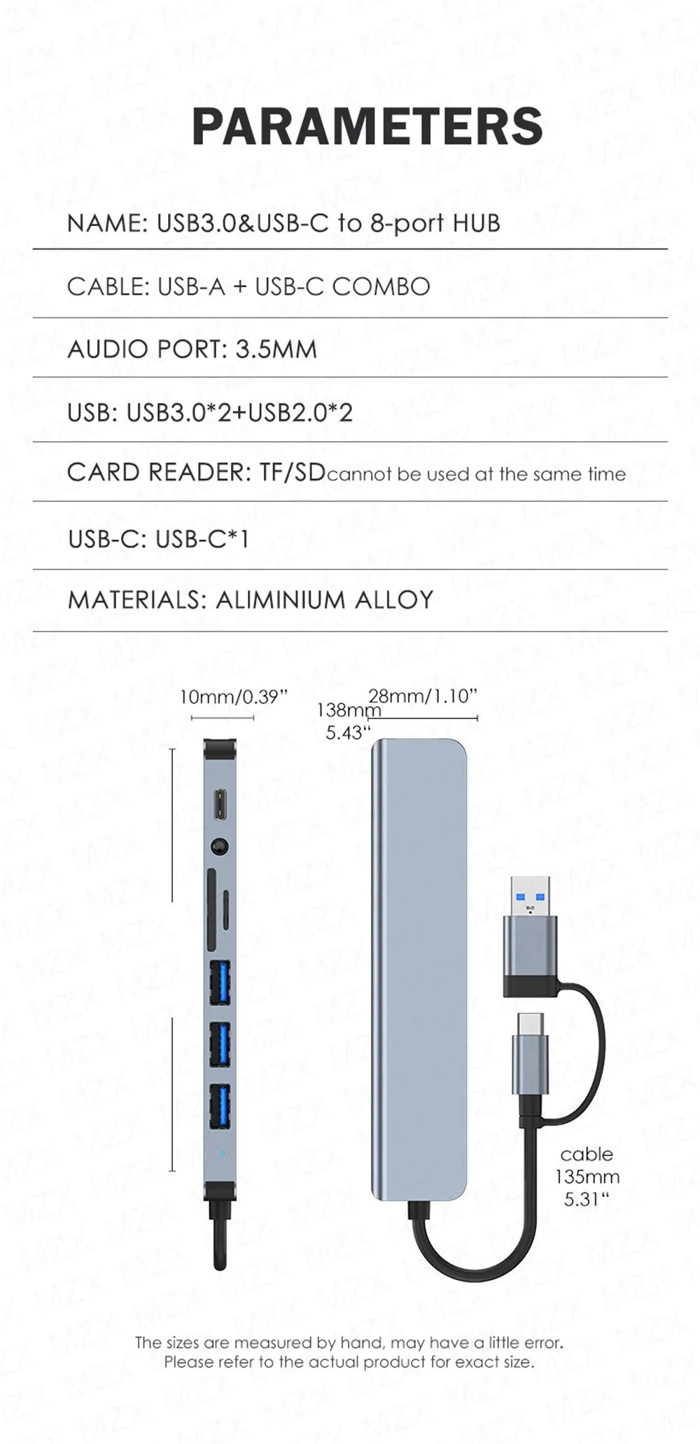 8in1 USB C Multiport Adapter