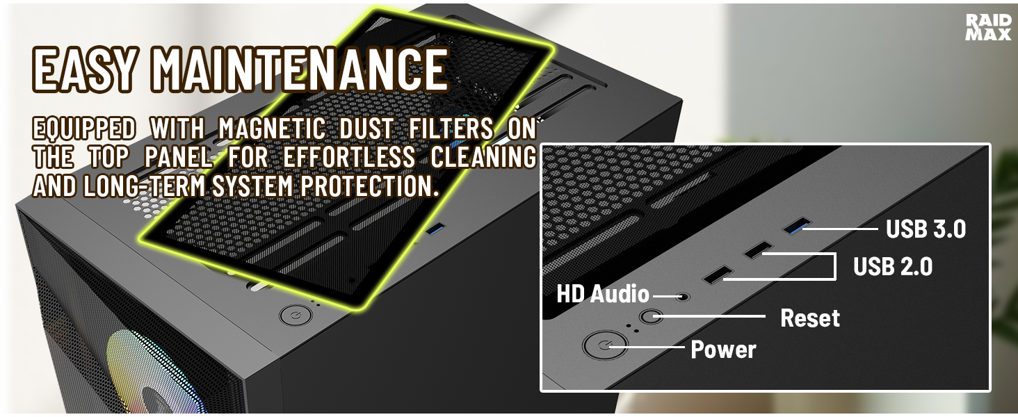 v219, mesh front intake airflowm, argb fans, atx mid tower gaming case