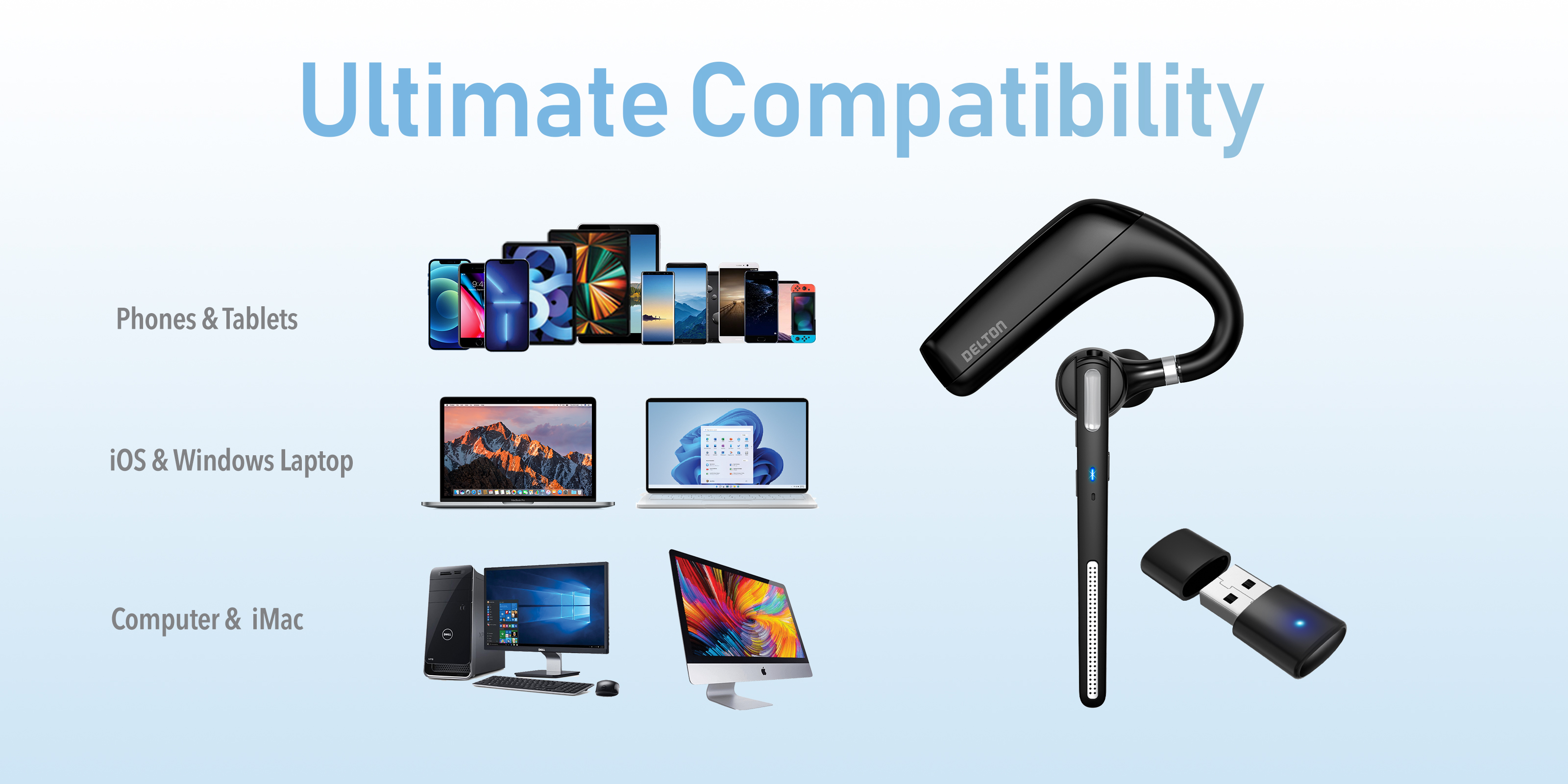 Ultimate Compatibility - Auto Pair USB Dongle