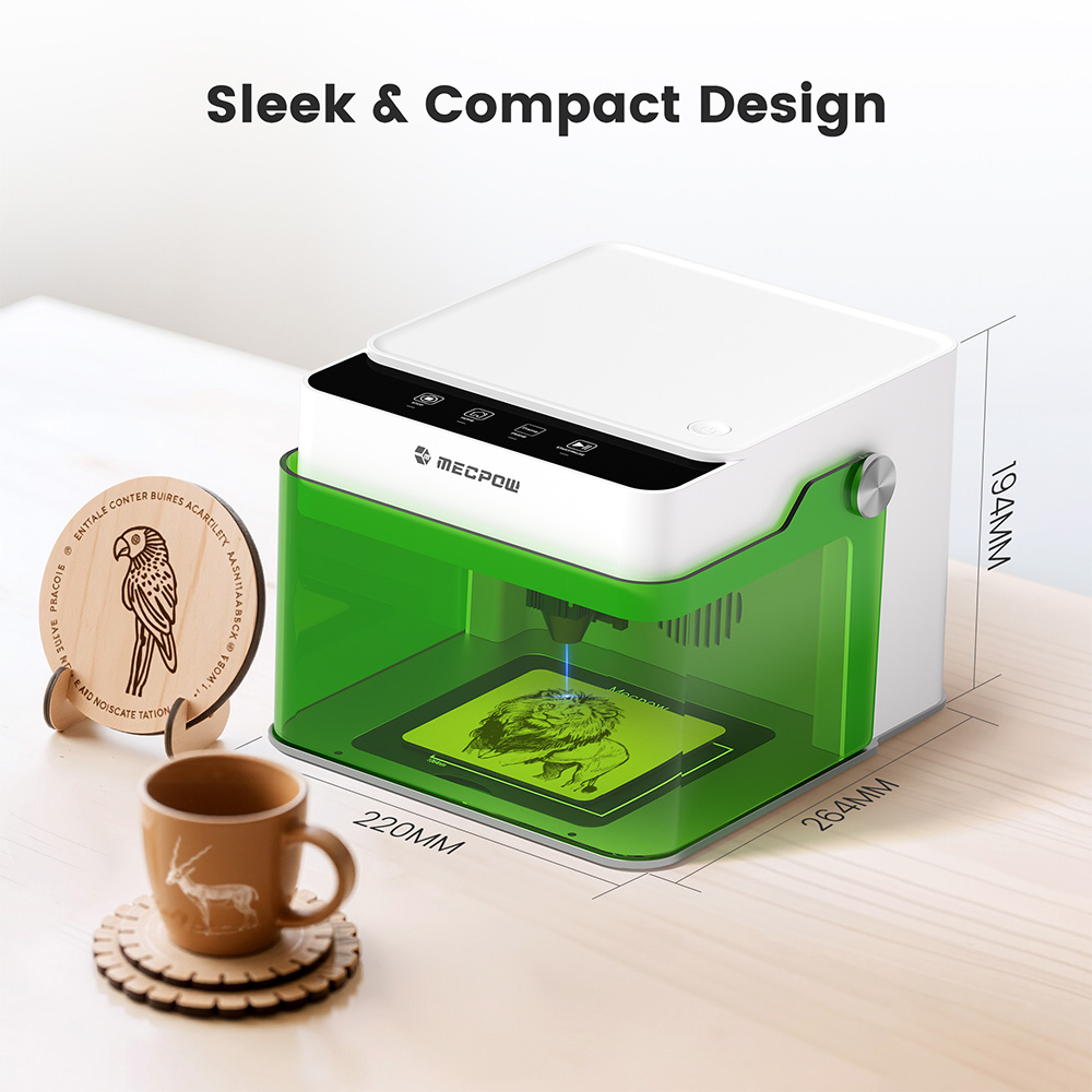 Mecpow M1 Mini Laser Engraver, 5W Laser Cutter Portable Desktop Laser Engraving