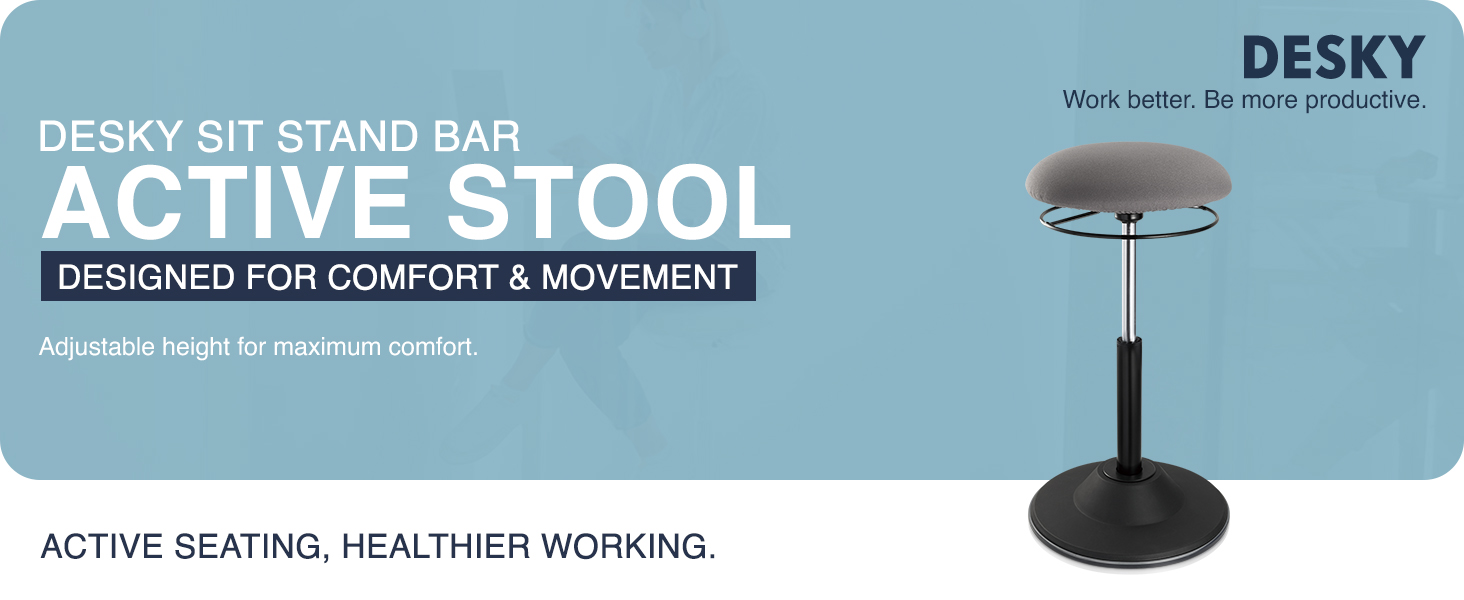 sit stand wobble stool, ergonomic leaning stool, active standing desk chair, adjustable stool