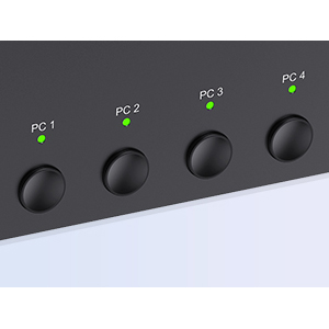 The KVM Switch 3 monitors is compatible with DisplayPort 1.4 and HDMI 2.1  DisplayPort supports res