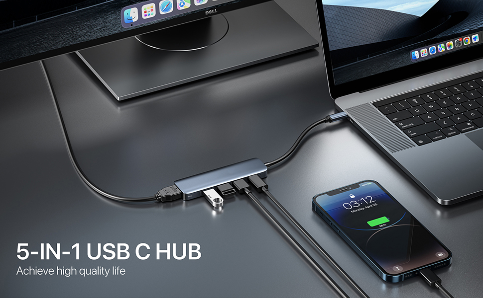 USB C Hub to HDMI Multiport Adapter