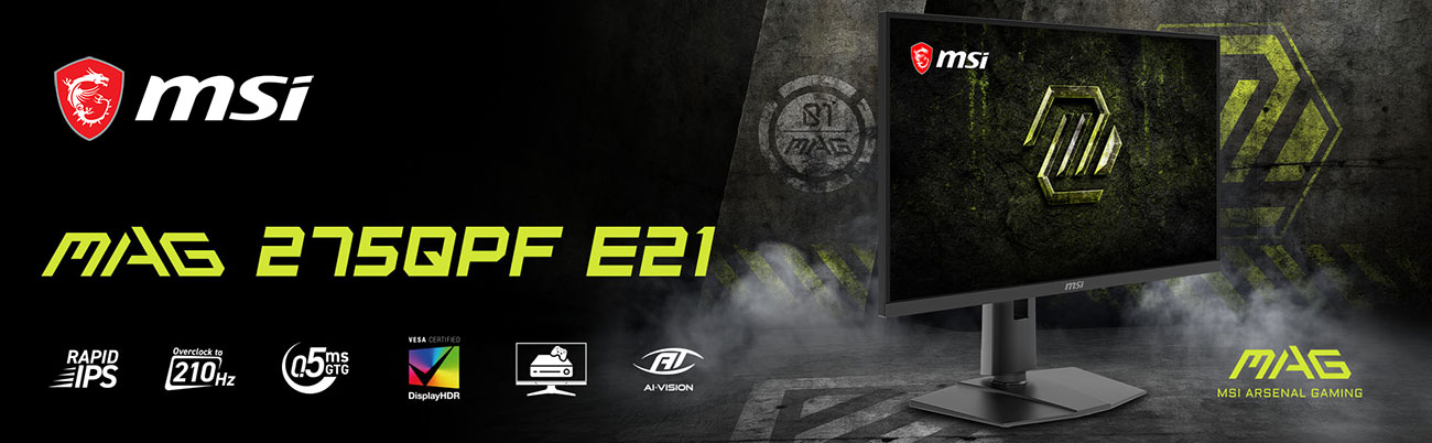 MSI MAG 275QPF E21 Gaming Monitor banner