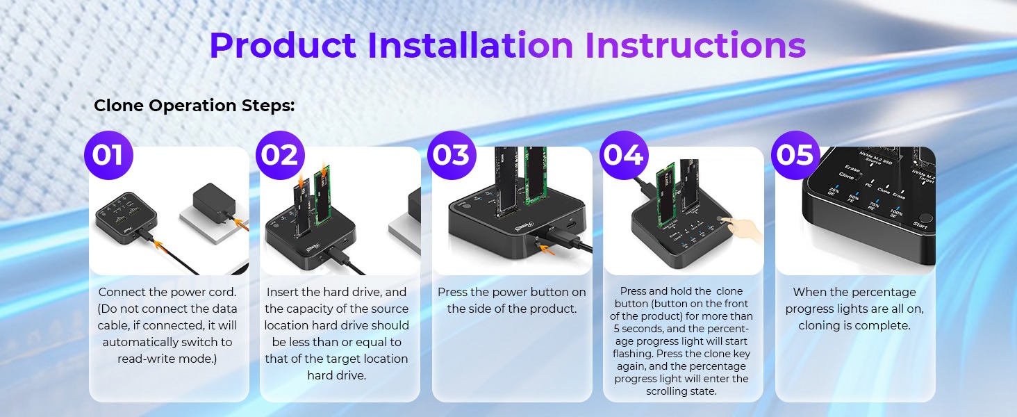 Rosewill RS-N2-CLE M.2 NVMe Cloner + Eraser