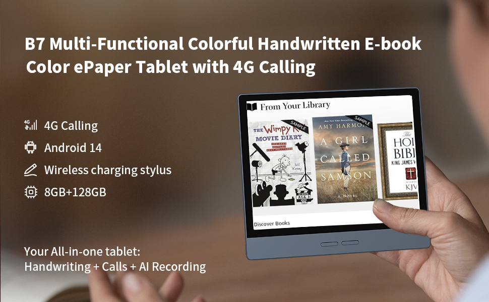 Androidタブレット本体 Bigme B7 Color ePaper Tablet with 4G Amazon.com : Bigme B7 Color ePaper Tablet 7 Inch 8+128GB