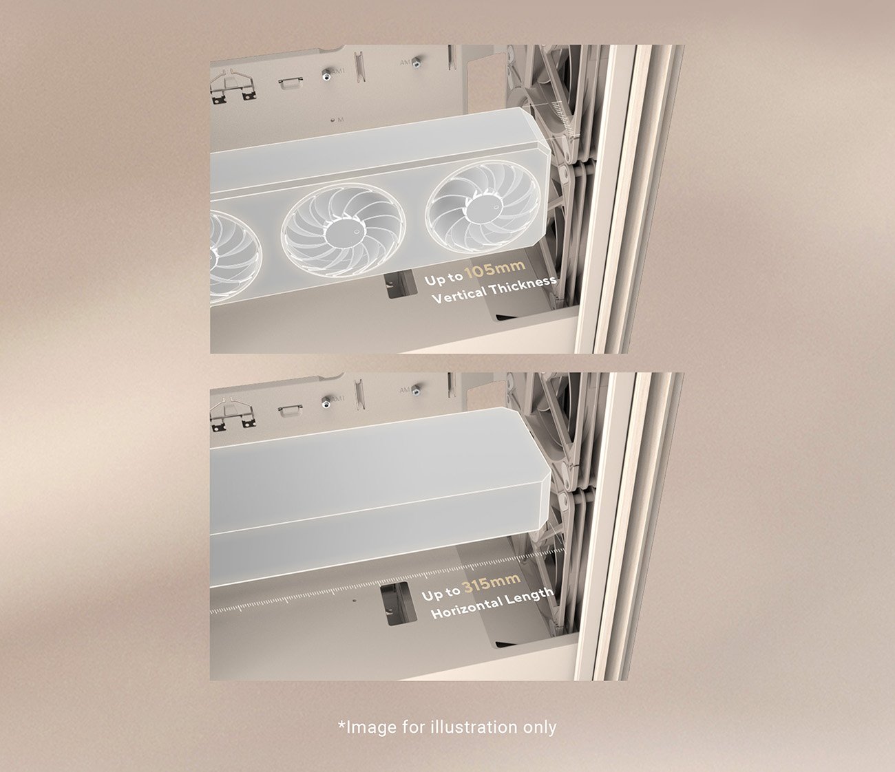 ASUS ProArt PA401 Wood Edition Beige ATX case