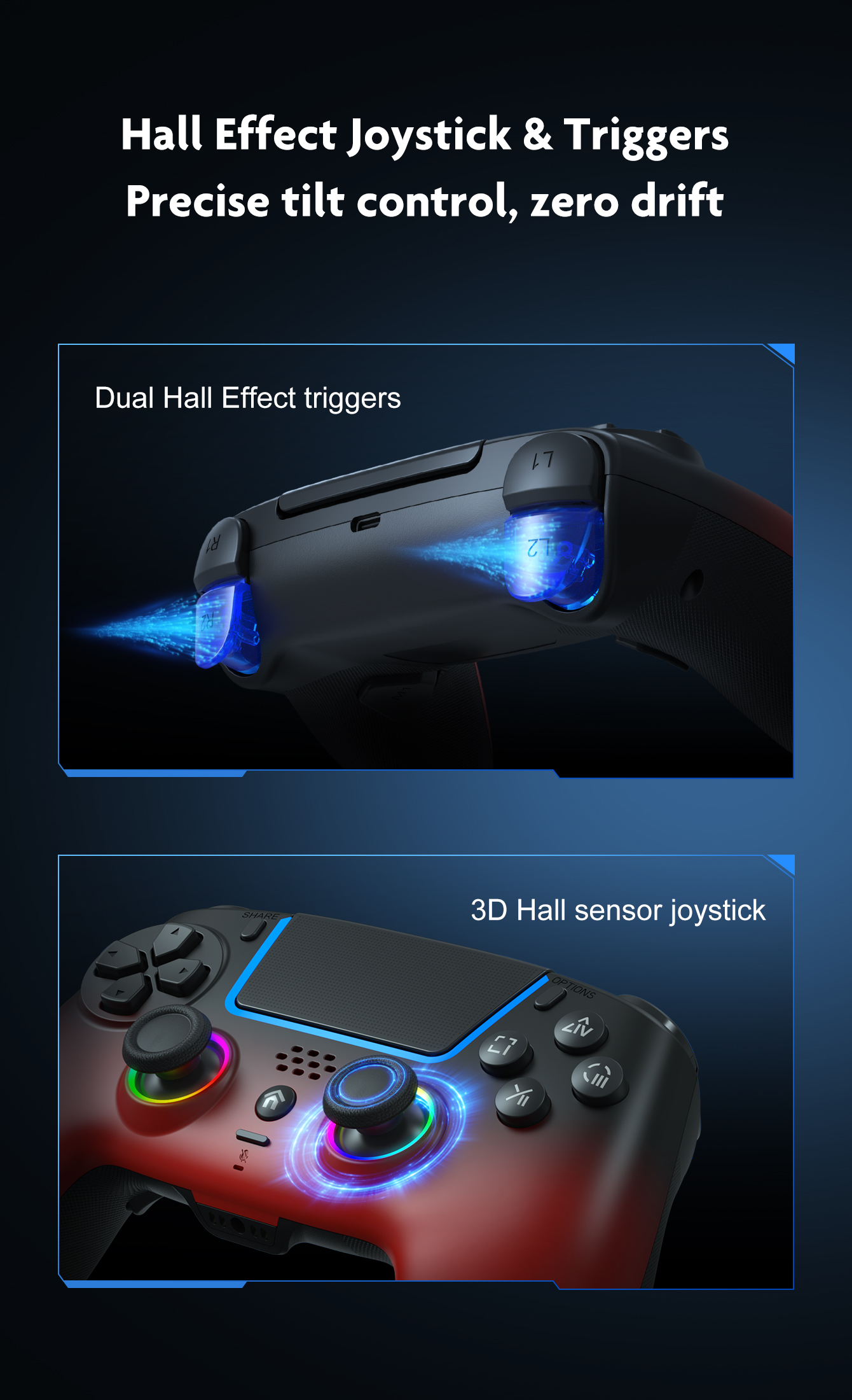 Hall Effect Joystick & Triggers