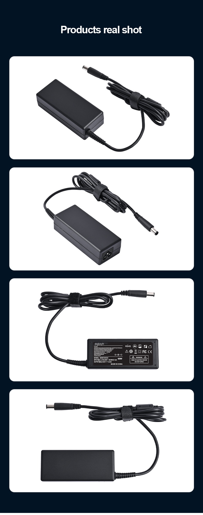 Dgkeyh Suitable for Dell 65W Laptop Charger Adapter Parameters 19.5V3.34A Interface 7.4×5.0MM