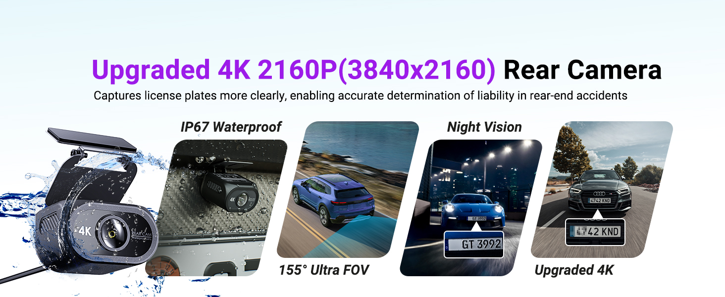 4K Waterproof Rear Camera