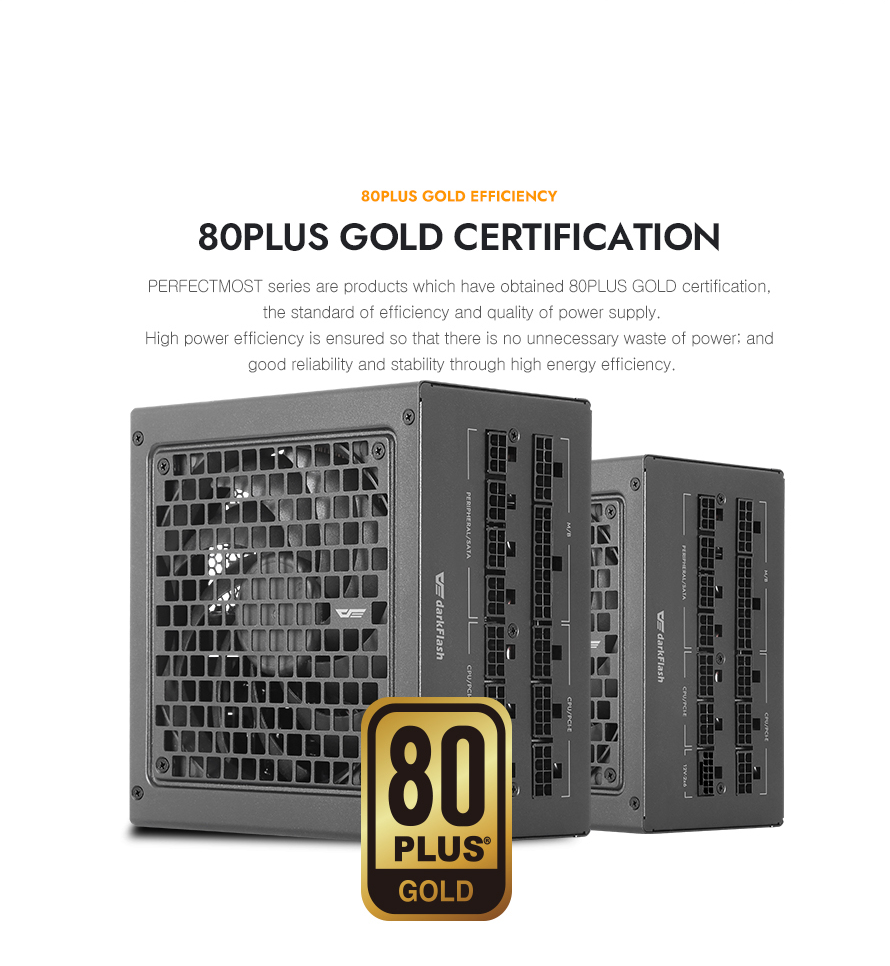 darkFlash PMT850, 850W Fully Modular Power Supply, 80 PLUS Gold & Cybenetics Platinum Certified