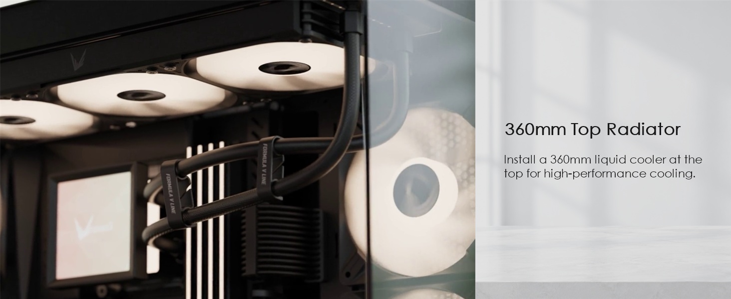 Formula V Line Crystal Z3 Plus White Mid-Tower ATX PC Case