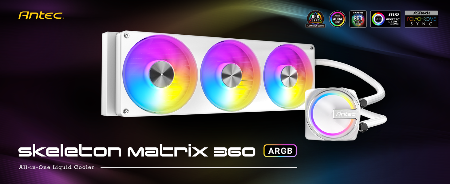Antec Skeleton Matrix 360 ARGB White Liquid CPU Cooler