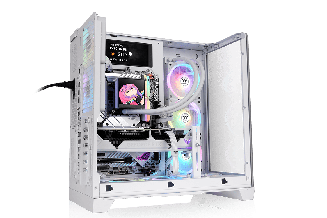 Thermaltake View 390 TG Computer Case - Snow 