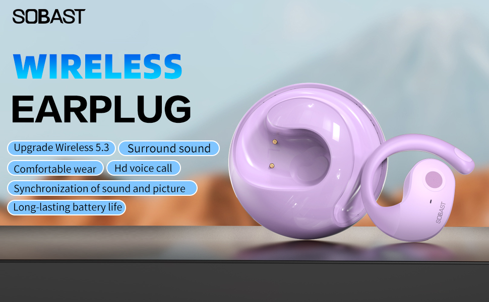 SOBAST open headset, ultra-comfortable, lightweight design, fit the ear, ergonomic earhooks, powerf