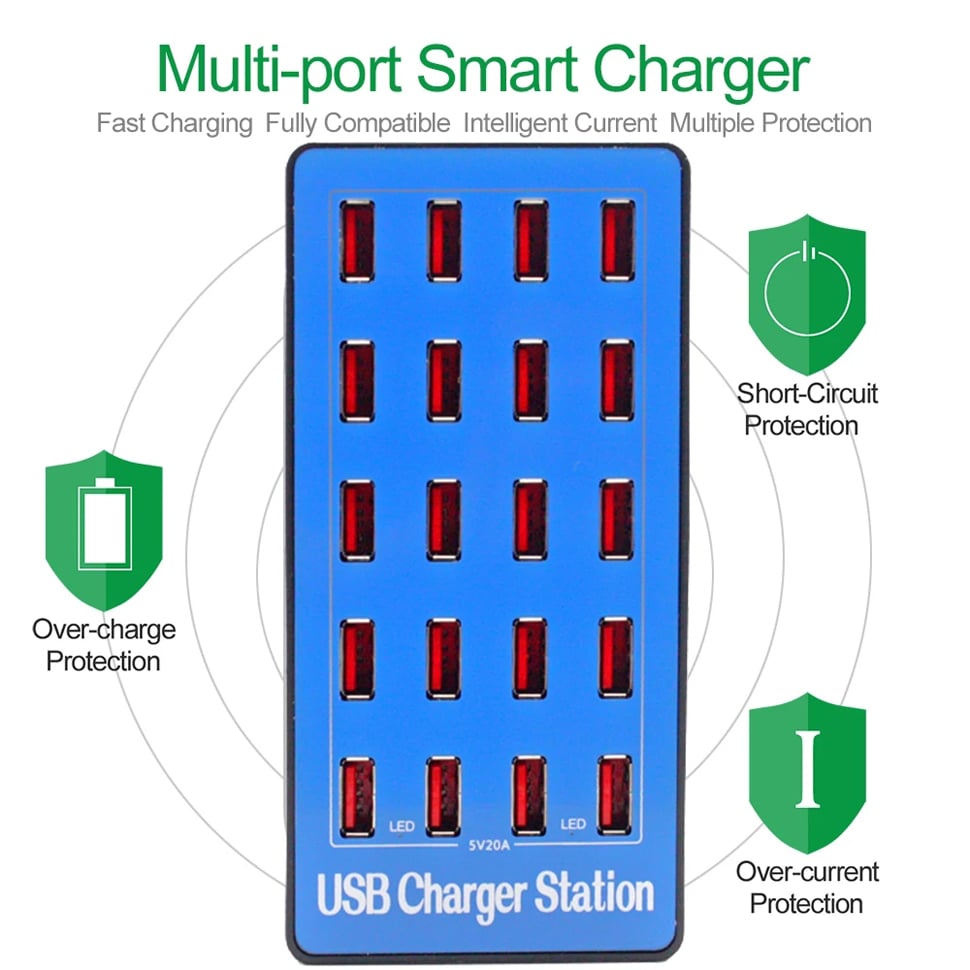 100W USB Fast Charging Station