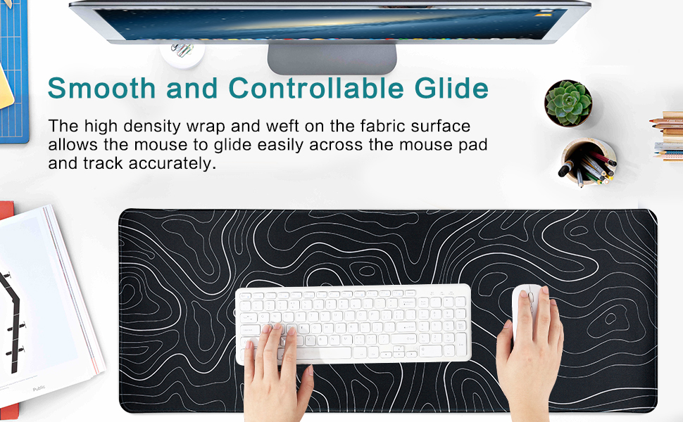 The smooth surface is specifically engineered for precision gaming mice, allowing you to glide with