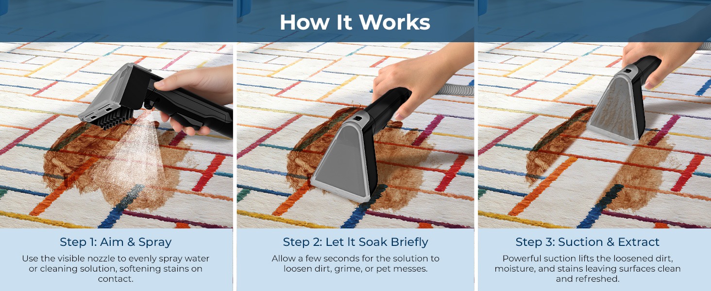 Rosewill Multi-Purpose Portable Carpet and Upholstery Spot Cleaner - Teal