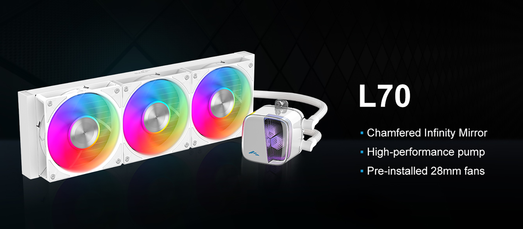 SAMA L70 360mm Liquid CPU Cooler AIO Cooler White