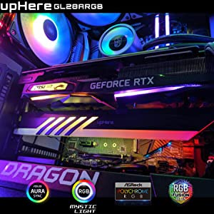 UpHere GPU Brace Carte Graphique RGB Couleur pour Raidisseur de Support  Carte Vidéo, Ajustable Selon la Carte Graphique, éclairage R - Cdiscount  Informatique