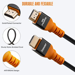 CableCreation 8K@60Hz Certified HDMI Cable 10FT, Braided HDMI 2.1 Cable  High Speed 48Gbps 4K@120 144Hz eARC HDR HDCP 2.2 2.3, Compatible with TV,  Nintendo Switch, Roku, Xbox, PS5, PS4, HDTV，Steam Deck 