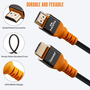 Premium Ultra High Speed HDMI Cable Supporting 8K60Hz and 48Gbps, Male-Plug  to Male-Plug, PVC Jacket, Black, 4M