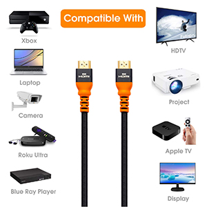 10k 8k 4k HDMI 2.1 Cable 1.5 FT, Certified 48Gbps 1ms Ultra High Speed HDMI  Cable 4k 120Hz 144Hz 10k 8k 60Hz 12bit DTS:X Dolby Atmos HDR10+ ARC eARC