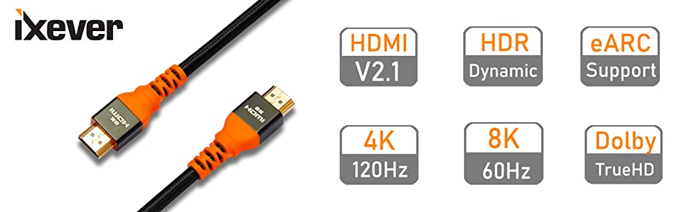 iXever 8K HDMI Cable 10ft