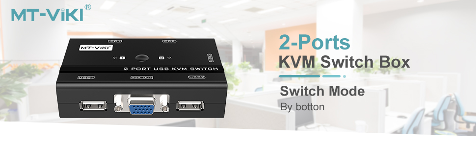 MT-VIKI Commutateur USB 2 en 4 Out 2 PC USB 3.0 Switch KVM USB
