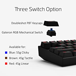 Anne PRO 2 60% Mechanical Keyboard w/Gateron Brown Switch, Full Keys  Programmable, True RGB LED Backlit, Arrow Keys on Keyboard, Higher-Capacity  Battery, White Case () - PCPartPicker