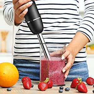 KOIOS 800-Watt/ 12-Speed Immersion Hand Blender(Titanium Reinforced), Turbo  for Finer Results, 4-in-1 Set Includes BPA-Free Food