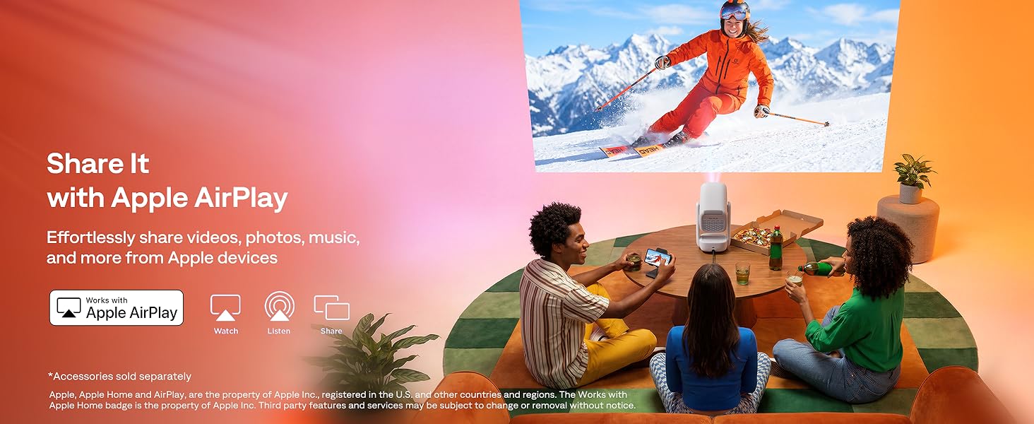 Aurzen EAZZE D1R air Roku TV Smart Projector