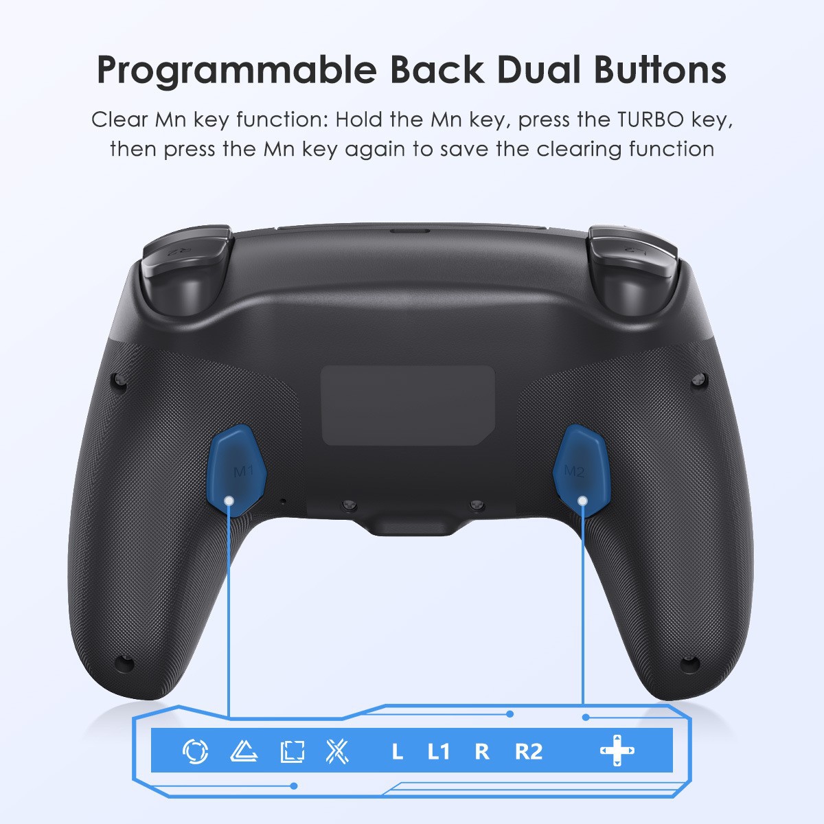 Programmable back dual buttons (M1/M2)