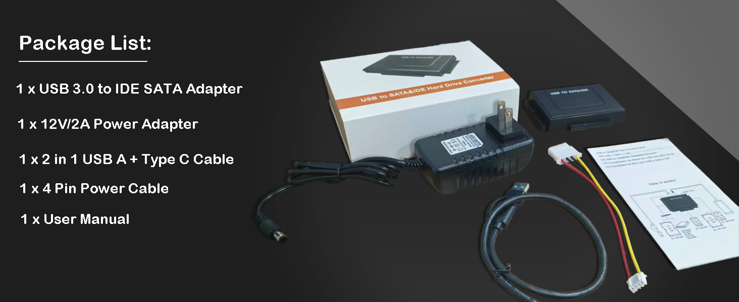 External Hard Drive Ultra Recovery Converter Universal Hard Drive Adapter Kit