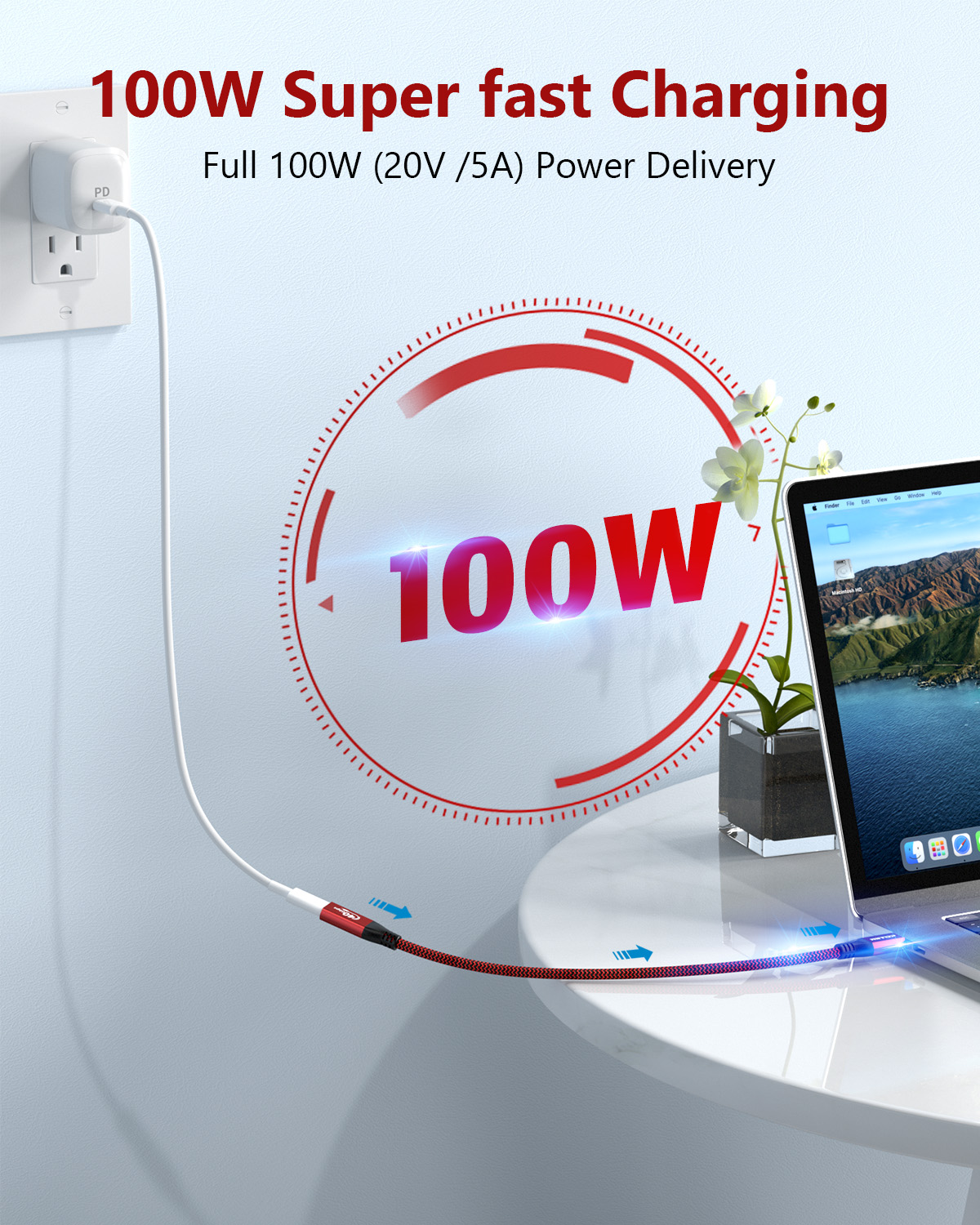 usb4 extension cable 100w pd charging