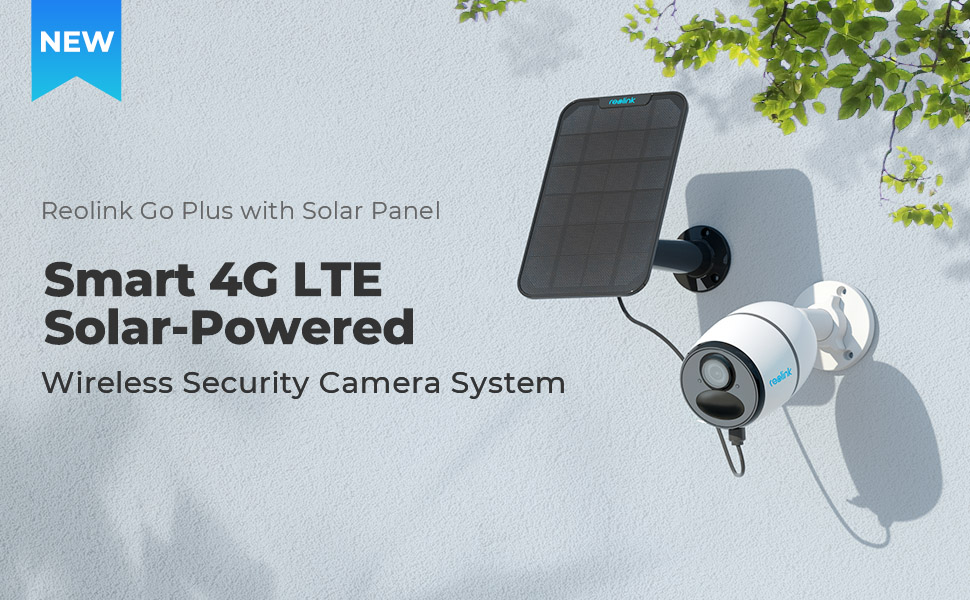 Solar-Powered w/ Black Security Battery, Lapse, LTE Panel 4MP Person/Vehicle Time Solar Detection, Rechargeable Go Smart Outdoor, Wireless 4G Night Camera Vision, Cellular Plus Reolink with