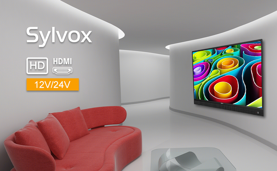  SYLVOX Televisor de 32 pulgadas de 12 voltios, Smart