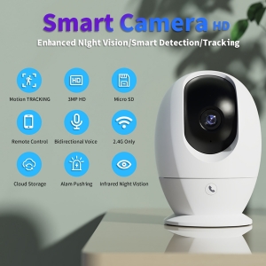 inLifeCam Tuya Smart APP 3.0MP Indoor WIFI PTZ Camera One Key Calling Pan Tilt Smart IP Camera